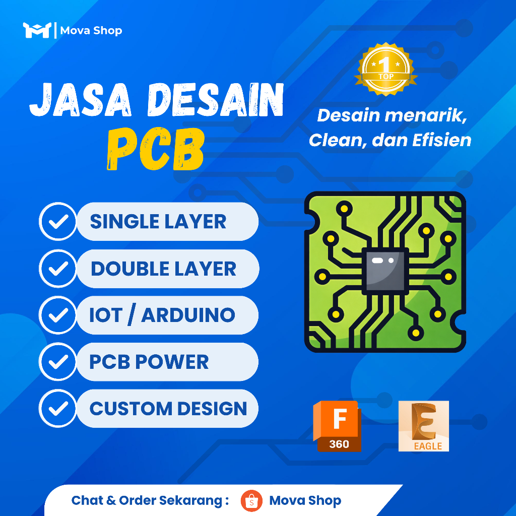 JASA DESAIN PCB PROFESIONAL | Arduino IoT | Single Layer | Double Layer | Gerber Siap Cetak | Custom