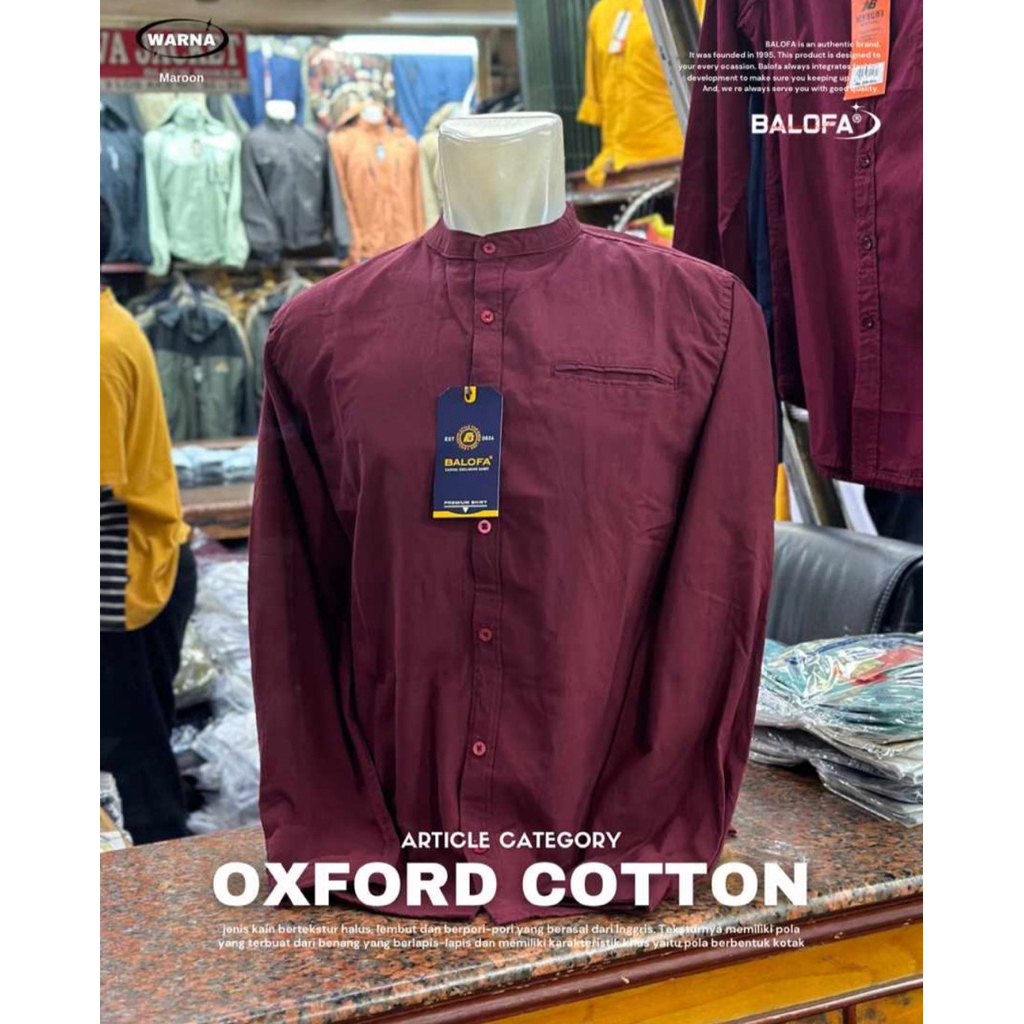 Balofa Kemeja Pria Panjang Kemko (Shanghai) Oxford Basic