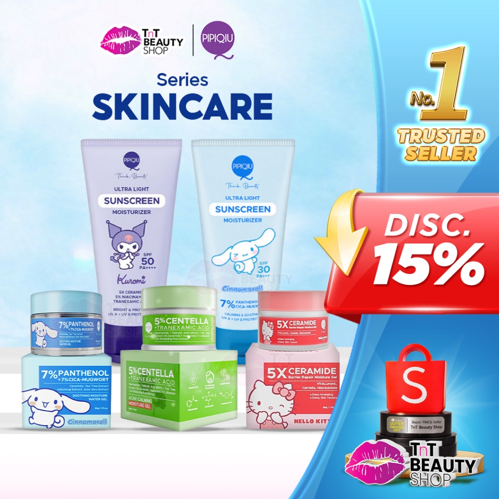 Pipiqiu Skincare Series Pipiqiu Sunscreen dan Pipiqiu Moisturizer Gel | TnT Beauty Shop
