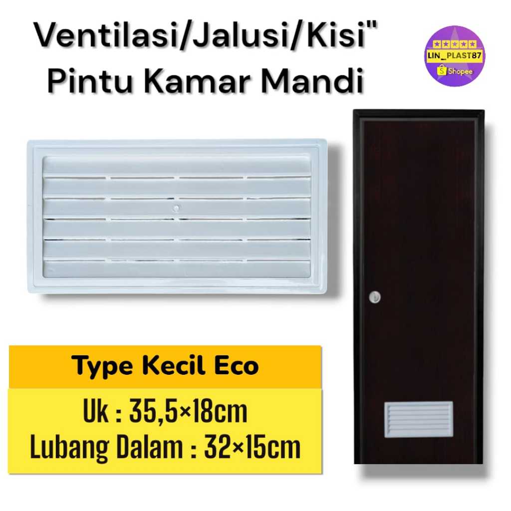 JALUSI/VENTILASI PINTU KAMAR MANDI PVC|VENTILASI UDARA PINTU KAMAR MANDI|TOILET|KISI-KISI UDARA ECO
