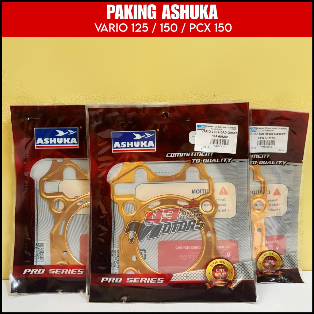 PAKING TEMBAGA | ASHUKA | PAKING HEAD | VARIO 125 / 150 / PCX 150  | 59,60,61,62,63MM 100% ORIGINAL