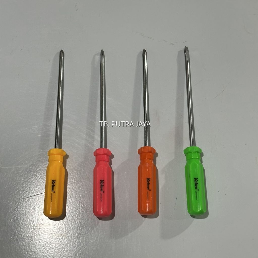 Obeng Kokon Besar Panjang 9" INCH Obeng Plus Minus Bagus Original Murah Berkualitas
