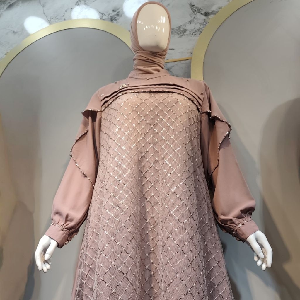 Mahira Dress Gamis Pesta Mewah Eklusif Hamidah Butik