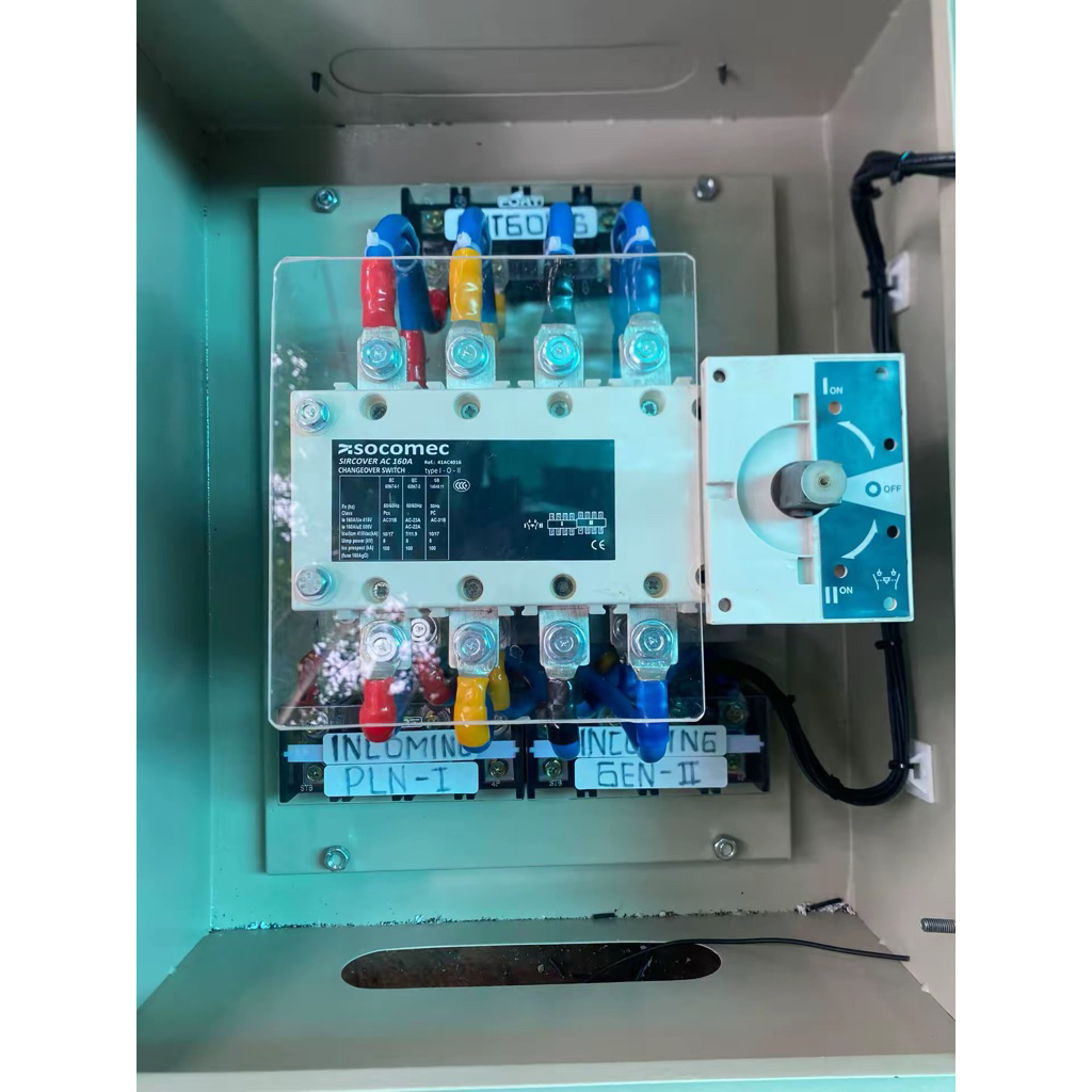 PANEL COS 160A SOCOMEC Saklar Pemindah Beban Genset (COS) SOCOMEC 160 Ampere 4 Pole (4P)