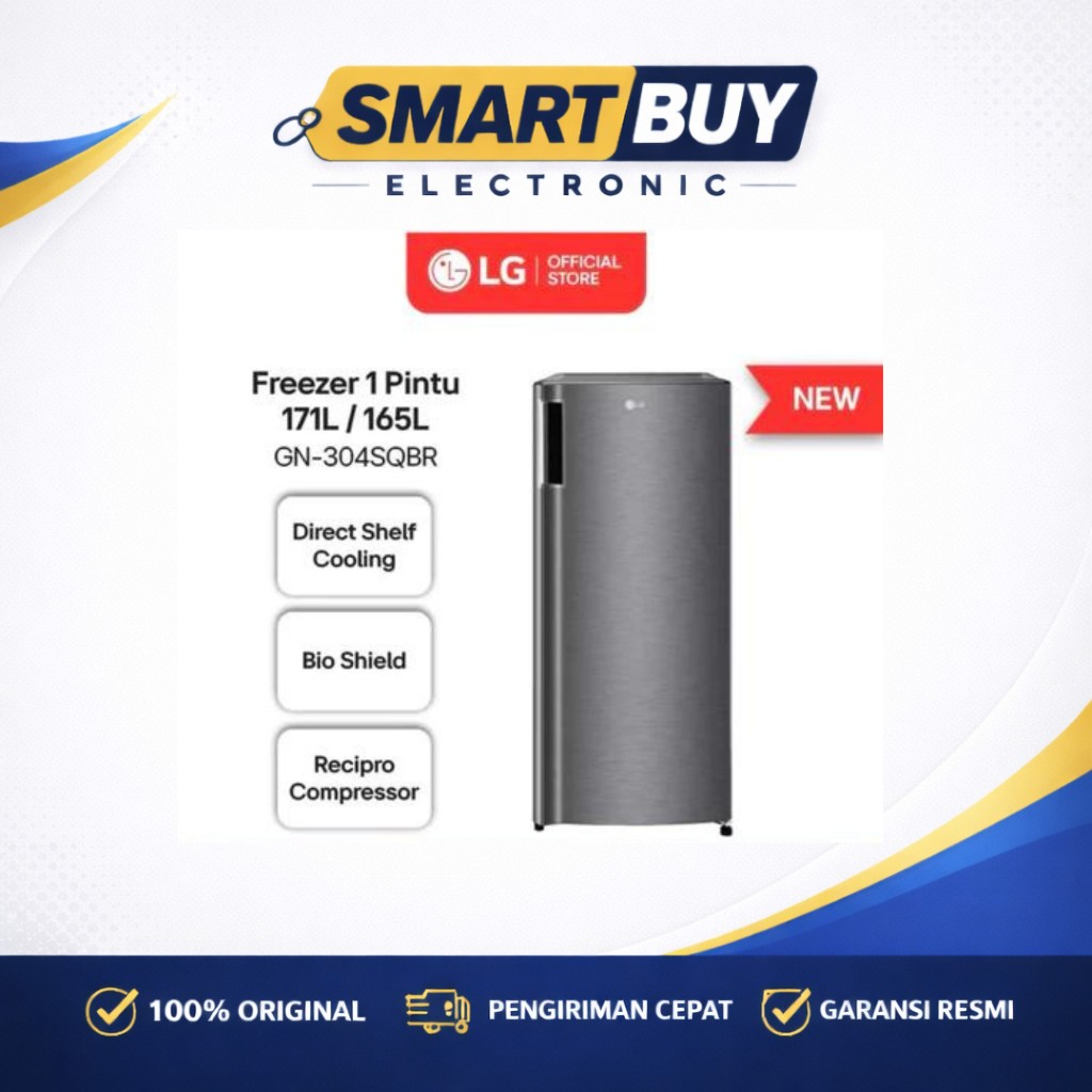 FREEZER LG GN-304SQBR 6RAK/LG FREEZER 6RAK GN-304SQBR