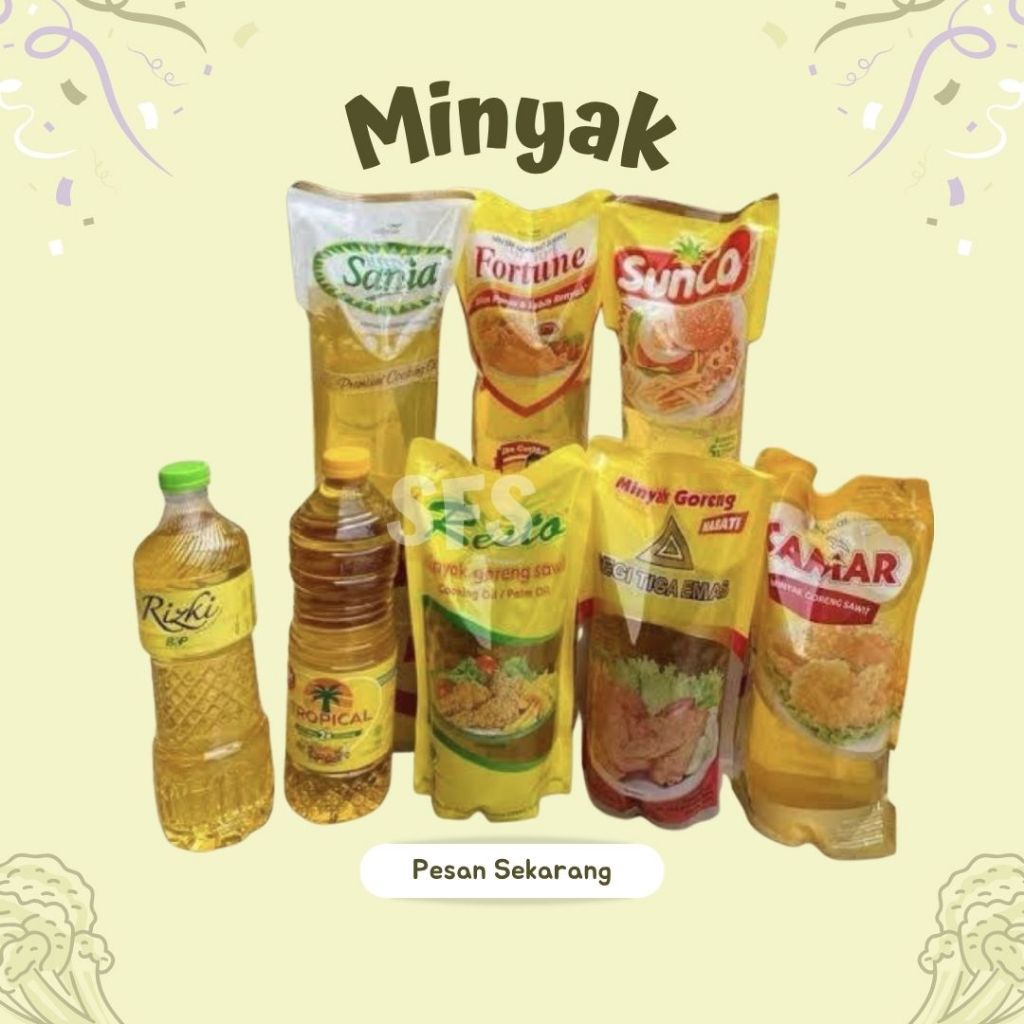 Refil Minyak Goreng 900 ml sampai dengan 1 Liter merk random - Sayur Fresh Solo