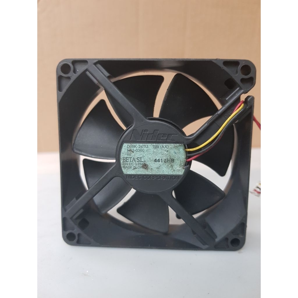 Fan kipas Nidec DC 24V-0.13A 8X8CM 3pin