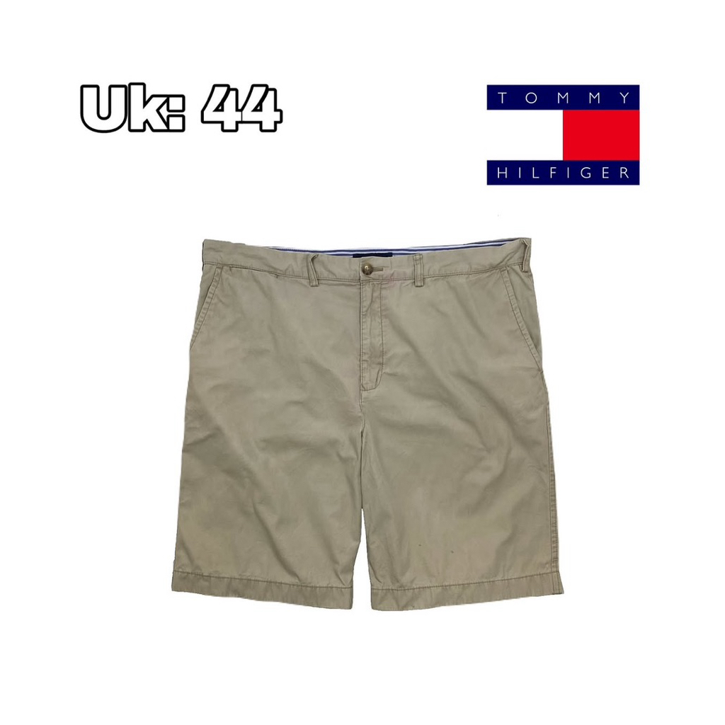 CG74 Celana Pendek Classic Denim TH Tommy Original 44 Cargo Casual Chinos Hilfiger Work Pants Cream 