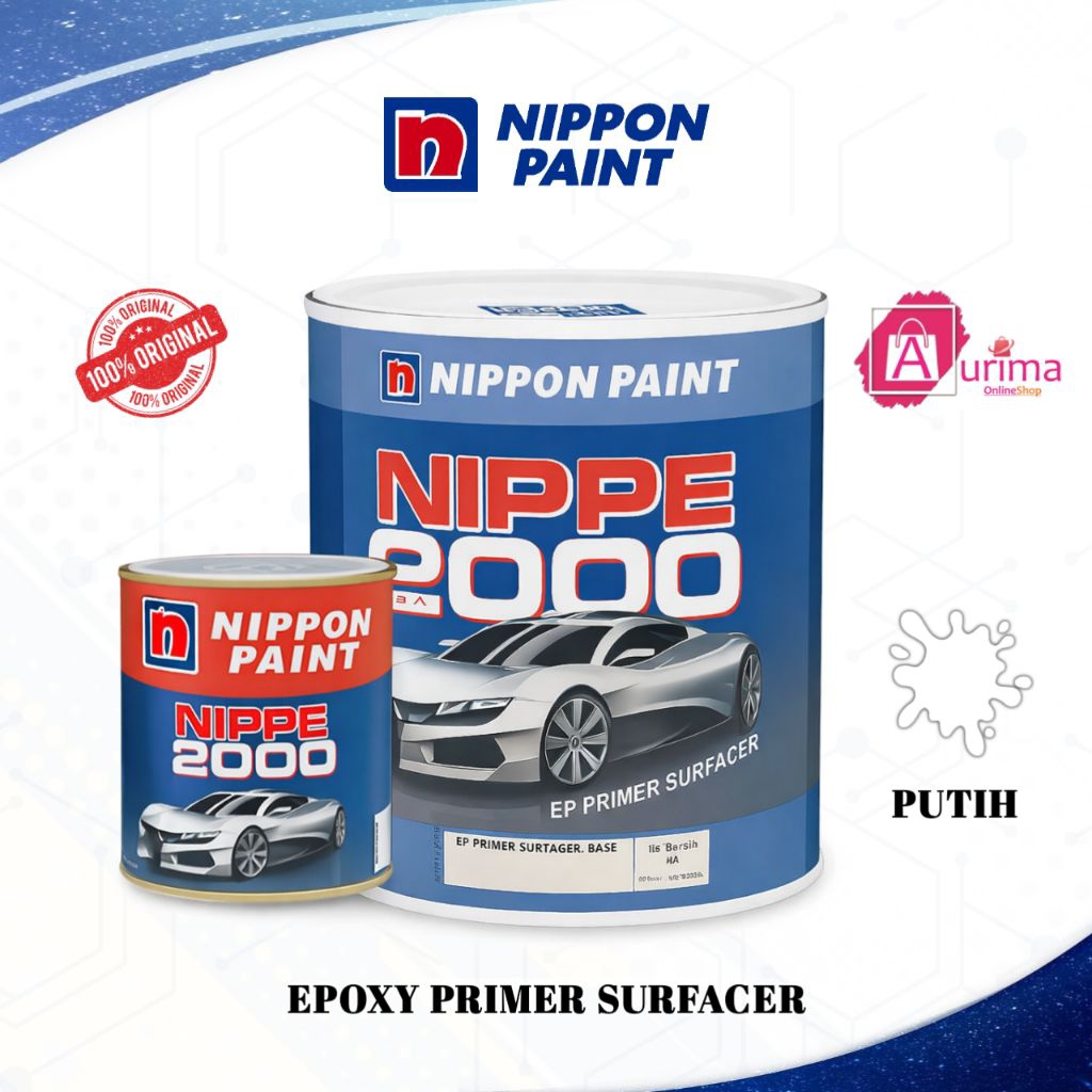 EPOXY PRIMER 2K NIPPE 2000 WHITE NIPPON PAINT 1KG SET - CAT DASAR ANTI KARAT BERKUALITAS
