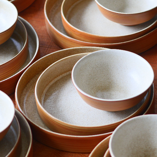 kaloka pottery - Plate - Plate Earthy Broken White series