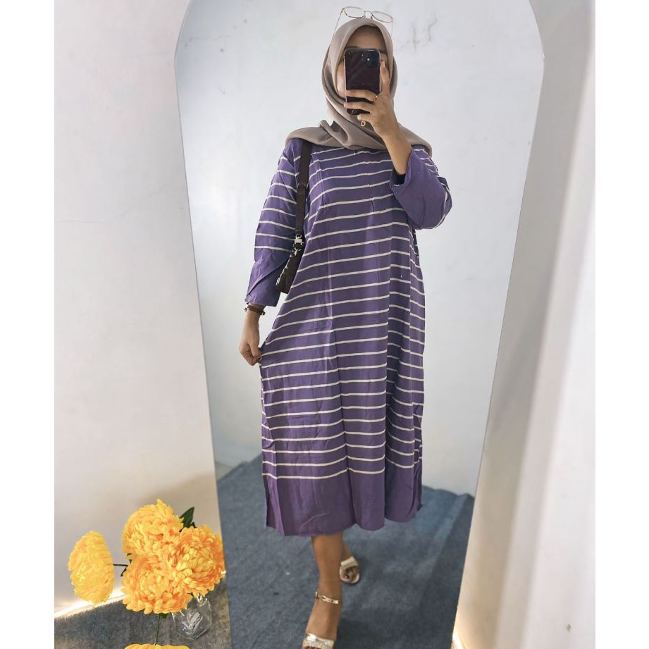 Homedress Batik Daster Jumbo Rayon Busui LD 120 Lengan Panjang Tebal - Nyaman