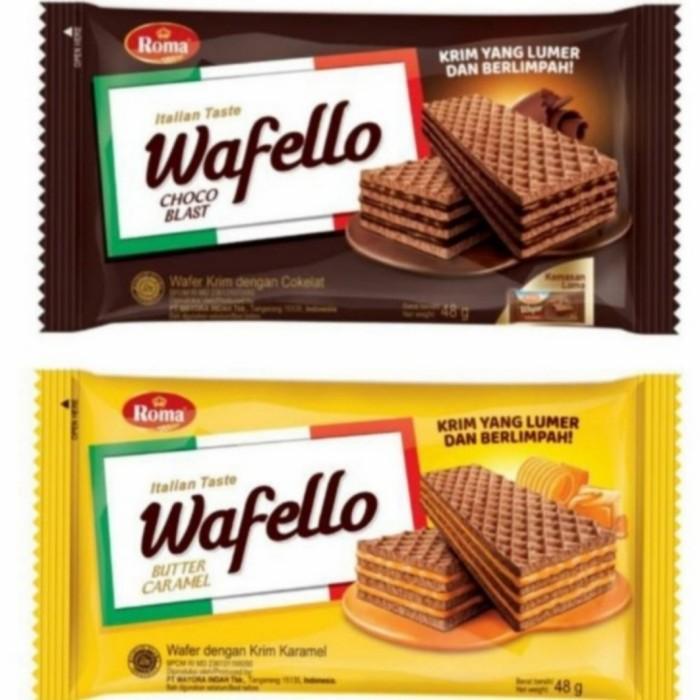 Roma Wafello 37 gram | Wafello Wafer | Wafello Renceng |Wafello Coklat - Coklat
