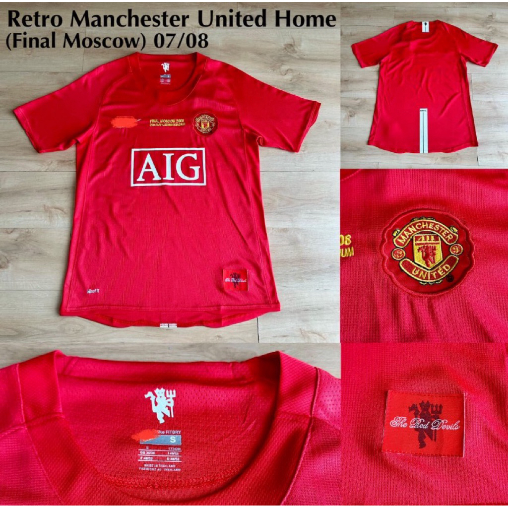 Jersey Kaos Baju Sepak Bola MU Man Mancester Manchester united Utd Home Away 3rd Third Retro Klasik 