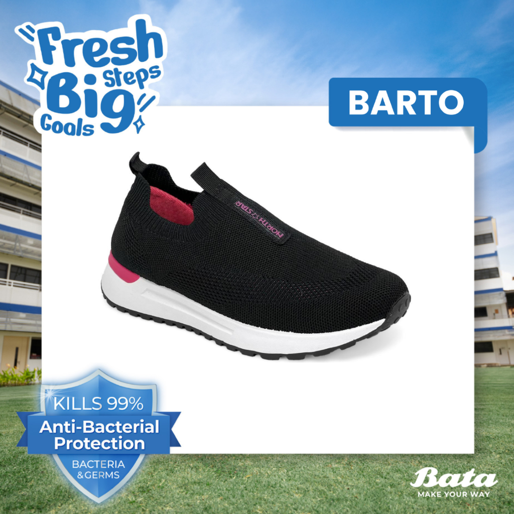 [BTS | 10 Tahun+] NORTH STAR - BARTO "Anti Bacterial" Sepatu Slip On Sneakers Wanita
