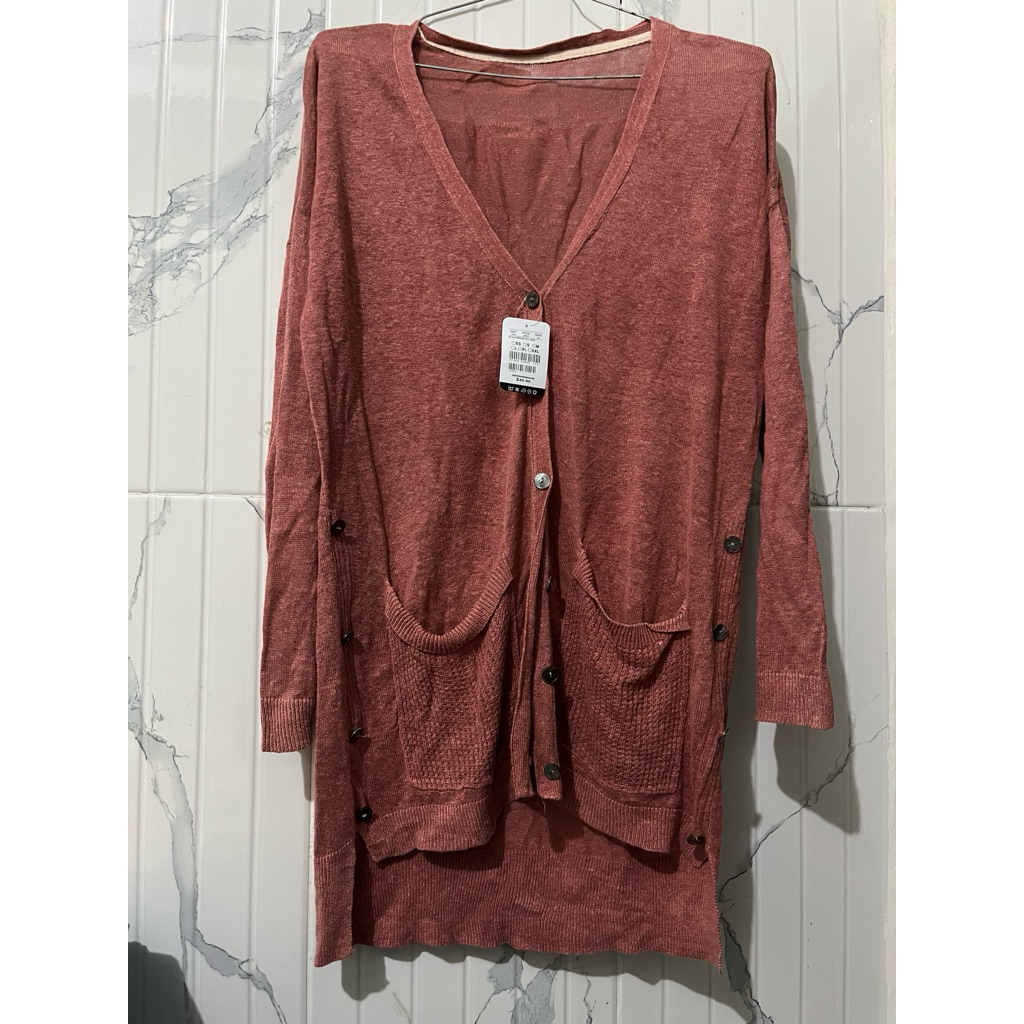 PL Long Cardigan Dusty Pink