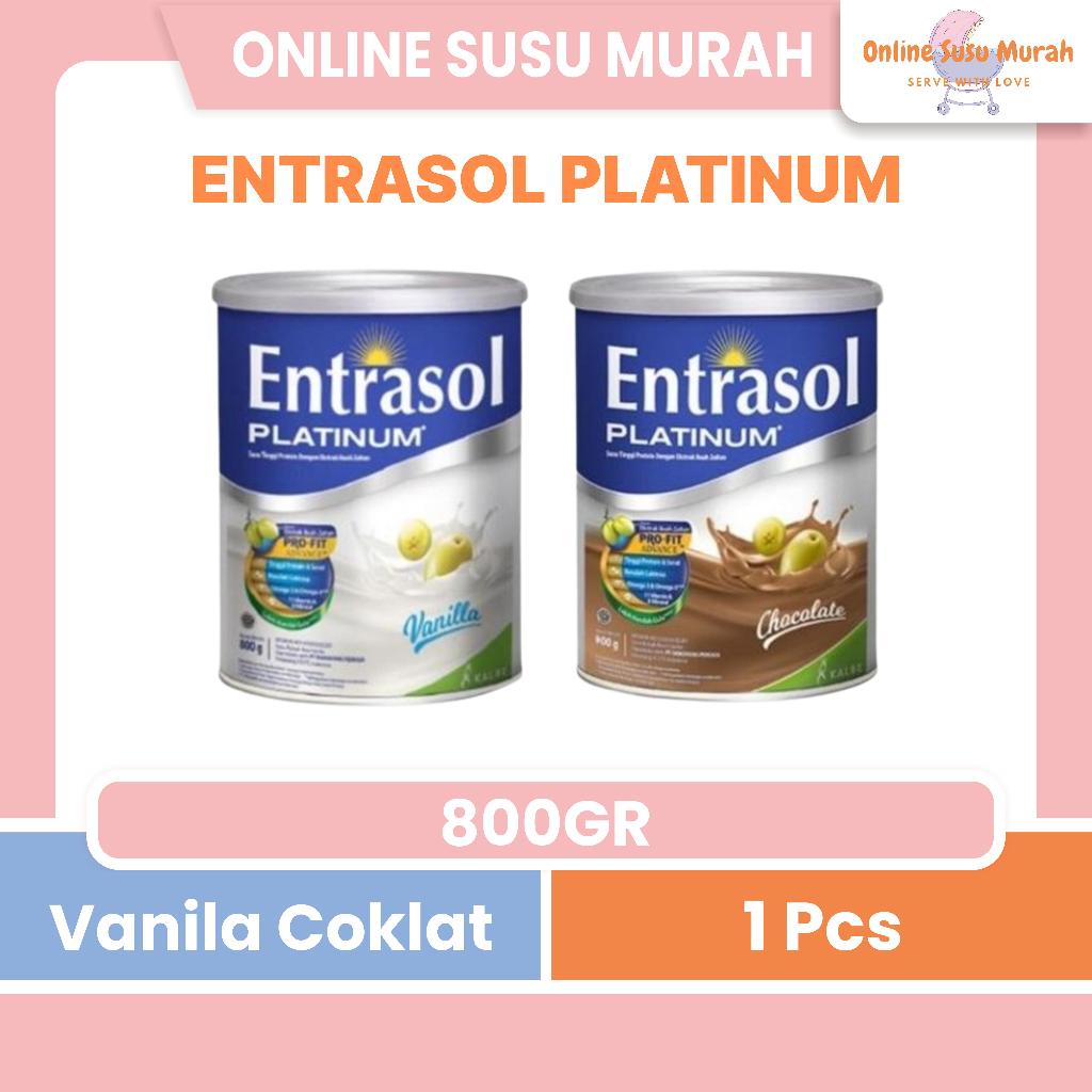 ENTRASOL PLATINUM VANILA COKLAT 800GR SUSU DEWASA 800 GR SSKL