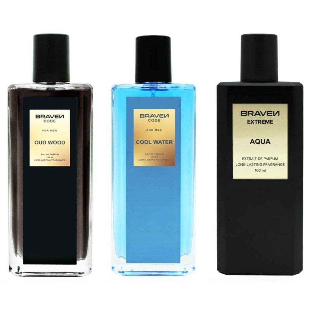 Braven Code Parfum Pria Oud Wood cool water aqua extrait