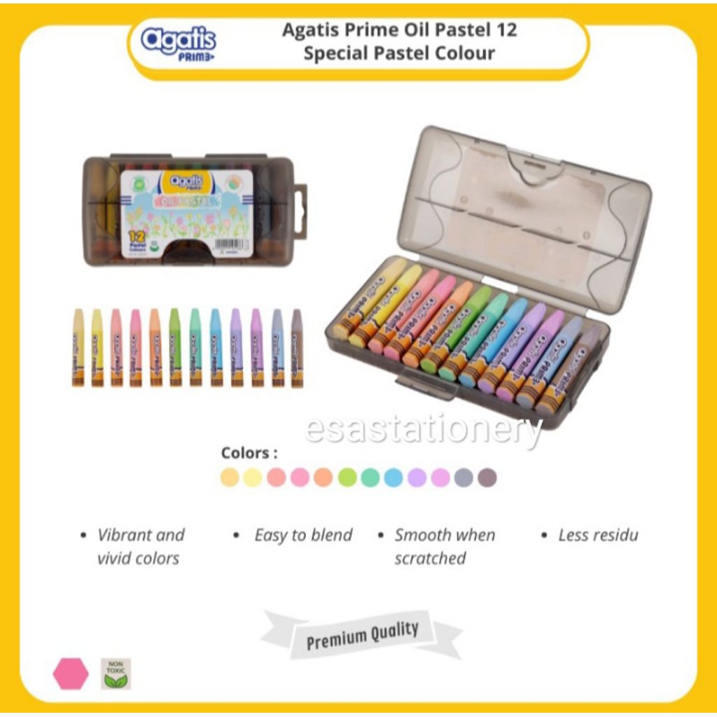 Agatis Prime Oil Pastel 12 Pastel Color