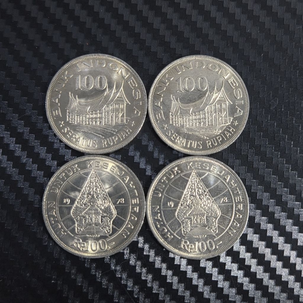 Uang Koin Kuno 100 Rupiah Rumah Gadang 1978 Asli