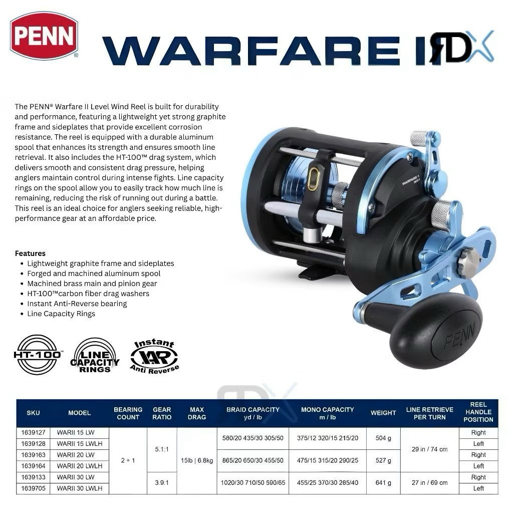 REEL OH PENN WARFARE II TERBARU ORIGINAL
