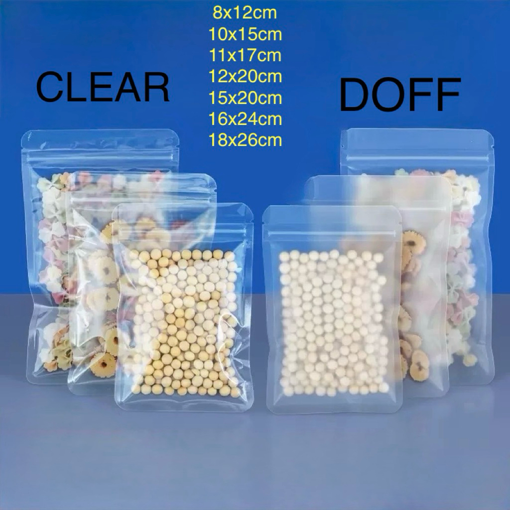 PLASTIK KLIP ZIPLOCK BENING & DOFF/ PLASTIK KLIP TEBAL TEMPAT MAKANAN