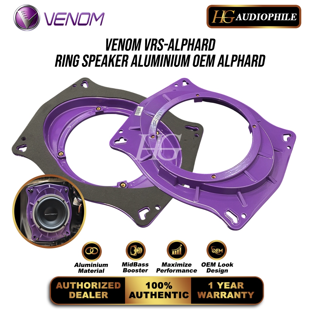 Venom VRS-A Ring Mat Adapter Speaker Alphard Dudukan Dari Oval Ke Bulat 6.5 Inch