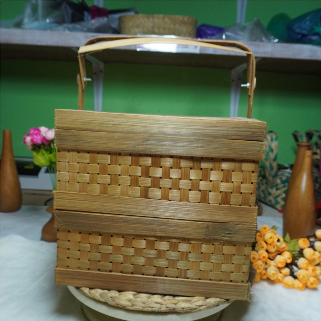 Keranjang Hantaran Rotan bambu-keranjang seserahan-hampers-keranjang hantaran-keranjang parsel