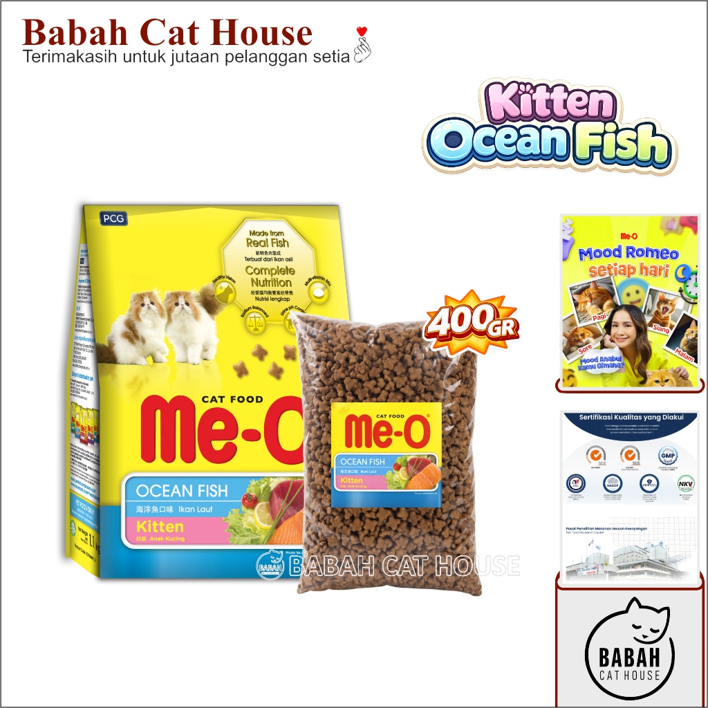 MEO KITTEN 400gr Dry Cat Food Makanan Anak Kucing Kiten Kering Murah Untuk Anakan Persian Pakan Pers