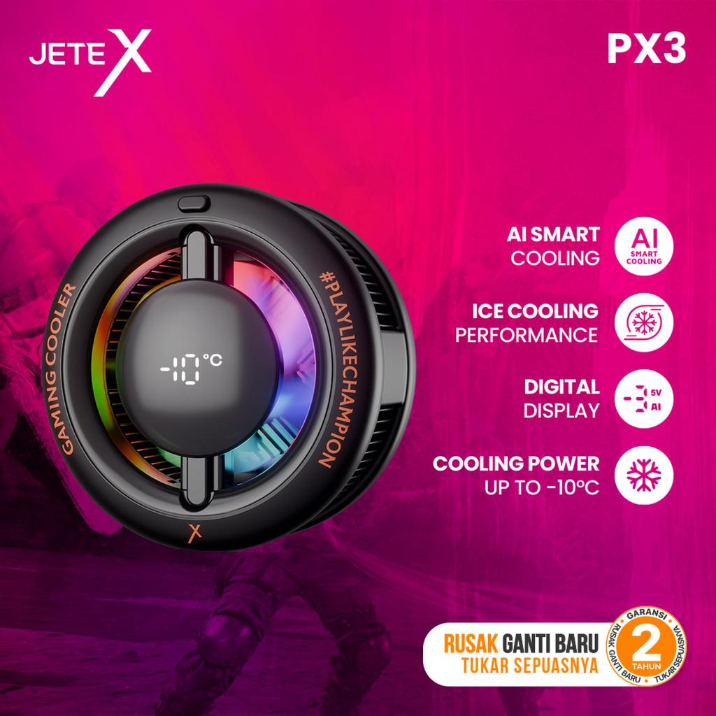 JETE PX3 Pendingin HP Magnetic dan Klip Cooling Peltier Gamepad