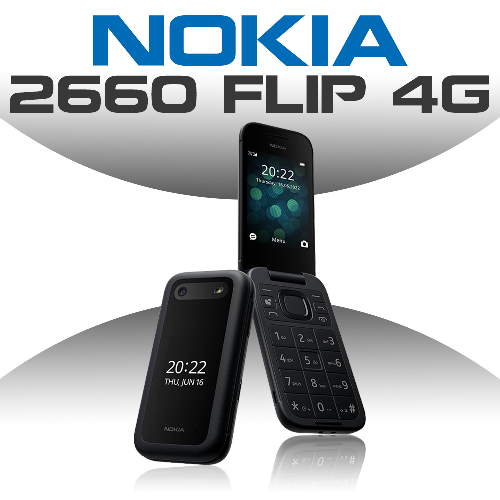 Nokia 2660 Flip 4G LTE Dual SIM Layar 2.8" Kamera Bluetooth Baru Original Fullset Garansi 1 Tahun