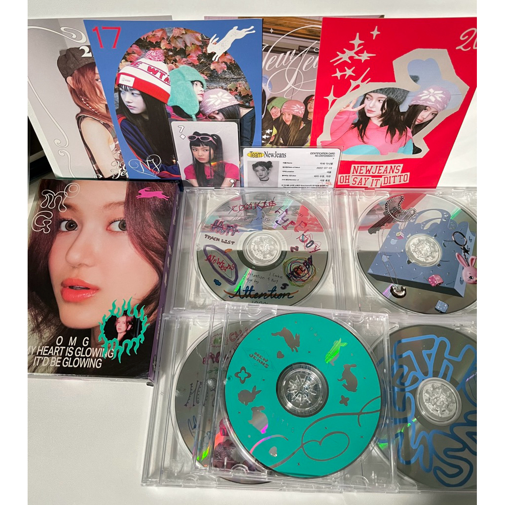 [Sharing] Newjeans Album CD only Post Card ID Card PC OMG Ditto HowSweet Bluebook New Jeans Get Up