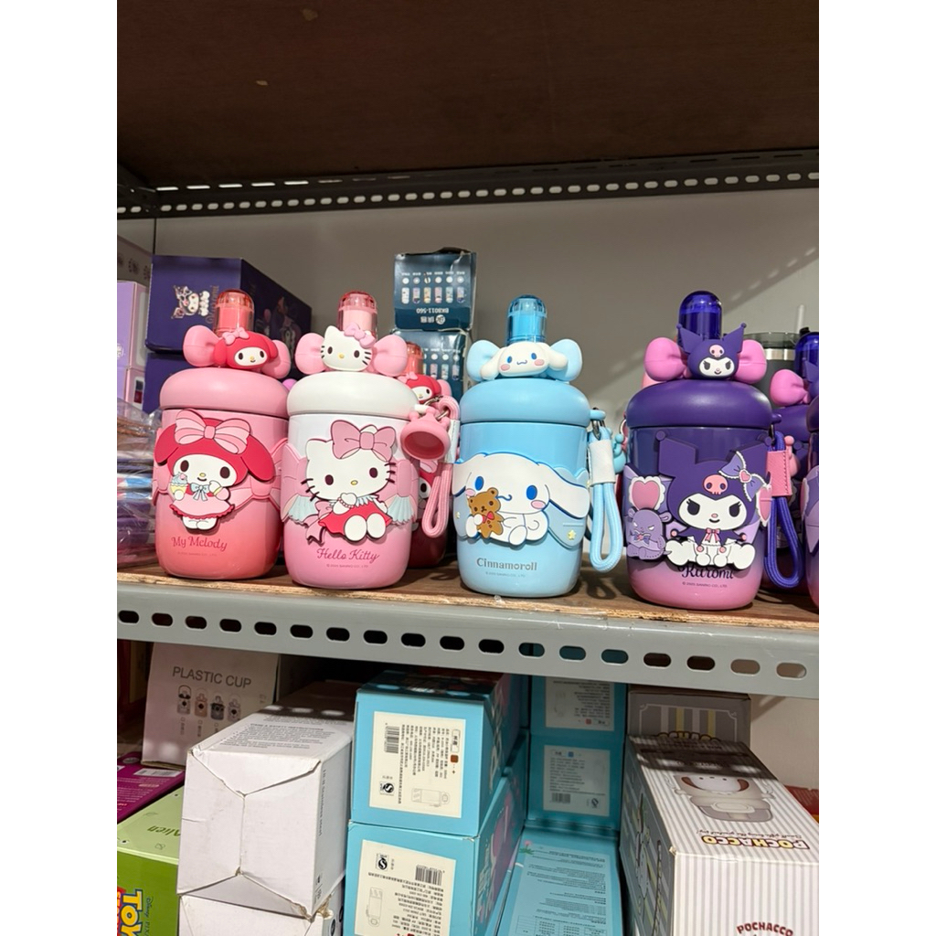 gelas stainless sus316 900ml tenteng dengan penutup lucu