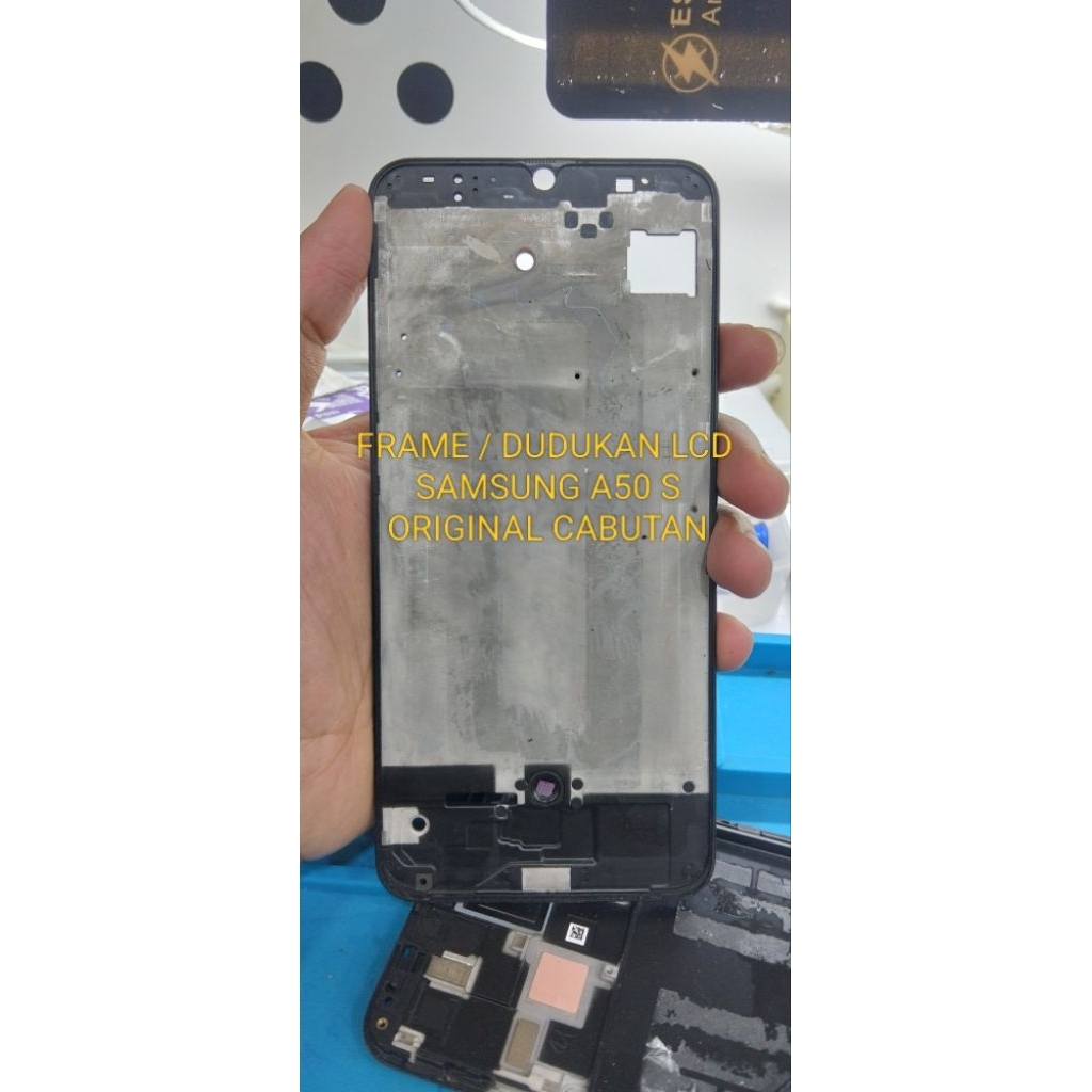 FRAME / DUDUKAN LCD SAMSUNG A50S ORIGINAL CABUTAN