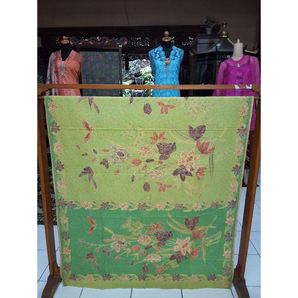 Kain Batik Encim/Kain Buketan/Kain Sarung Batik Encim Buket/Kain Encim/Kain Batik Peranakan/Kain Bat