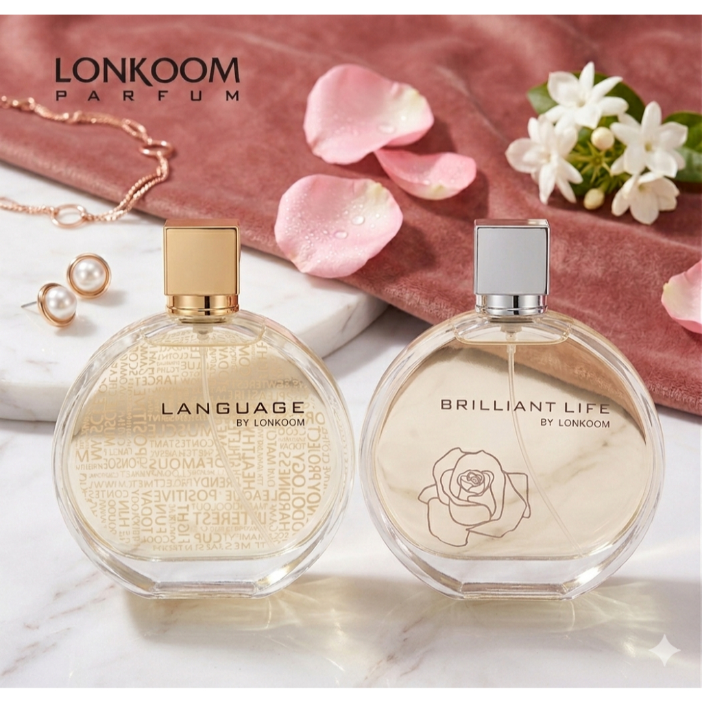 LONKOOM Language/Brilliant Life Parfum 100ml EDP Aroma Vanila Manis Jasmine Melati Tahan Lama untuk 