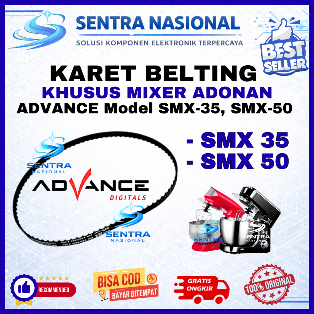 KARET MIXER ADVANCE SMX35 SMX50 ORIGINAL| BELTING MIXER ADVANCE SMX35 SMX50 GOOD QUALITY | VANBELT M
