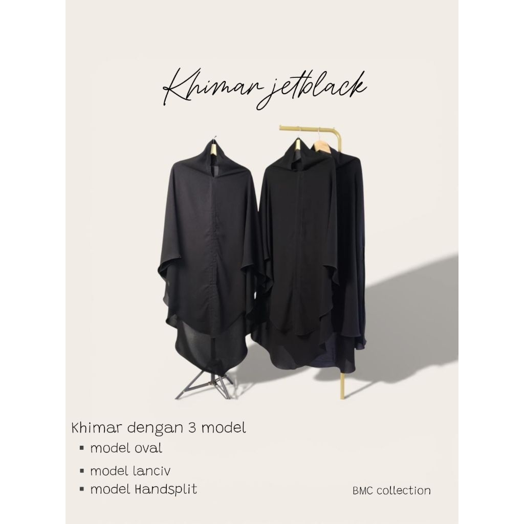 Khimar jetblack buat umroh murah best seller hitam pekat adem|Khimar jetblack