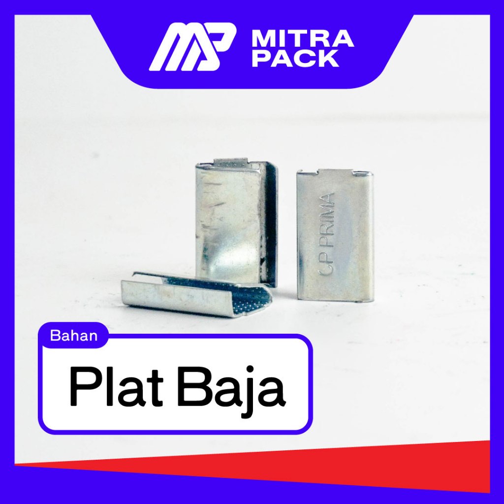 Klem Super / Clamp Plat Baja | Pengikat Strapping Band Kemasan 1 Pack Isi 1000 Pcs - Mitra Pack