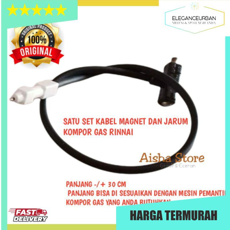Rinnai Busi 4cm + Kabel Pematik Kompor 30cm Gas Set 1 tungku 2 tungku Hitachi