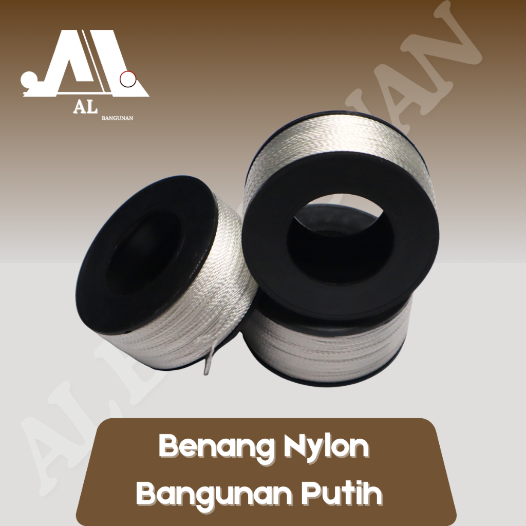 Benang Nylon Bangunan Putih - Benang Tukang Nilon Putih Sol Bangunan Kenur Layangan Tali Bangunan Ku