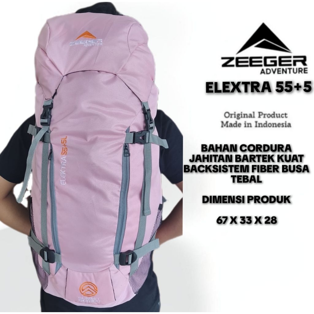Tas Gunung/Tas Hiking/Tas Camping ZEEGER 55L original