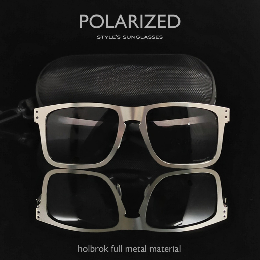Kacamata Polarized Titanium Holbrook Metal Anti UV Anti Radiasi Aksesoris Fashion Sunglasses Pria Wa