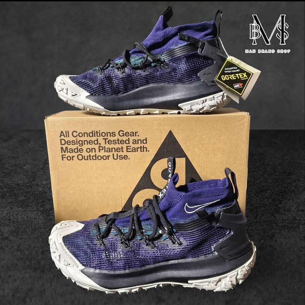 MBS Sepatu Nike ACG Mountain Fly 2 High GORE-TEX "NavyWhite", size 45
