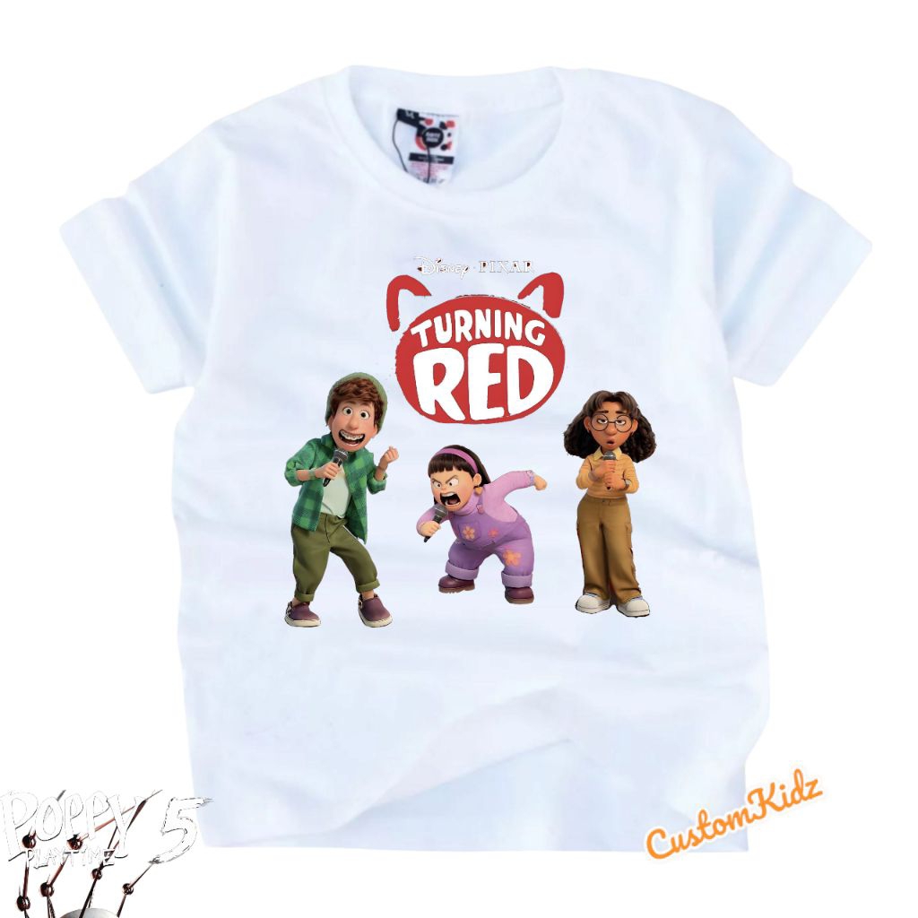 Baju anak kaos anak Turning Red panda merah