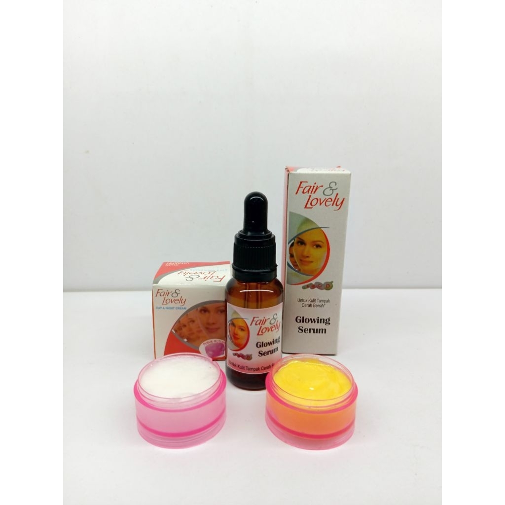PAKET GLOWING CREAM FAIR FAIR & LOVELY  3in 1 // Paket cream fair & lovely [Cream+Serum]