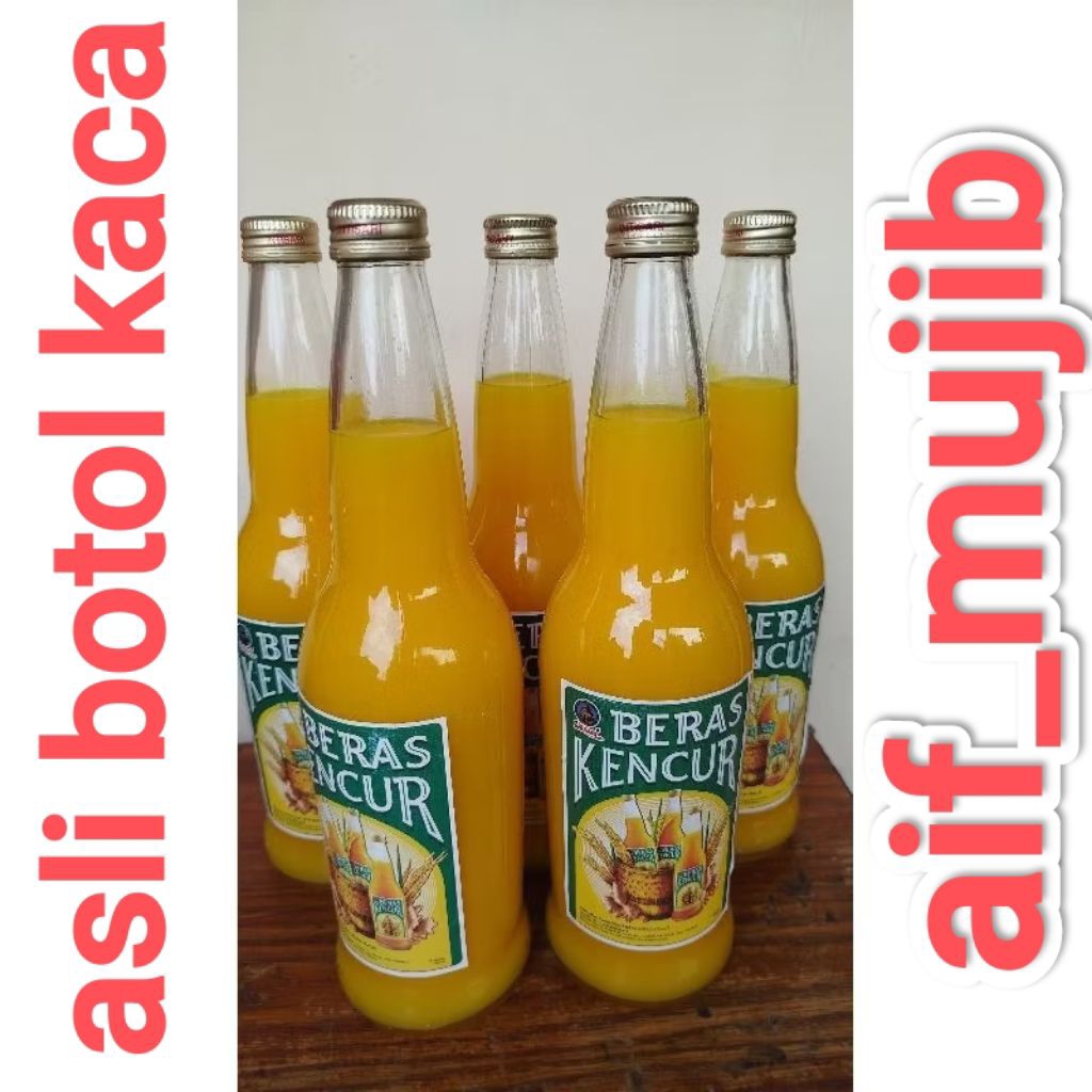 600ml Jamu Cair Beras Kencur dan Madu Cawan ASLI BOTOL KACA
