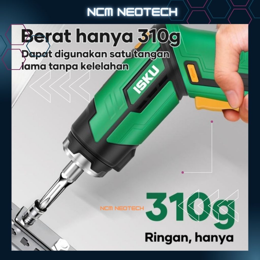 ISKU Obeng Listrik 3.5N.m Set Lengkap 24pcsBor + Obeng dalam satu alat – Praktis, Kuat, dan Siap Ker