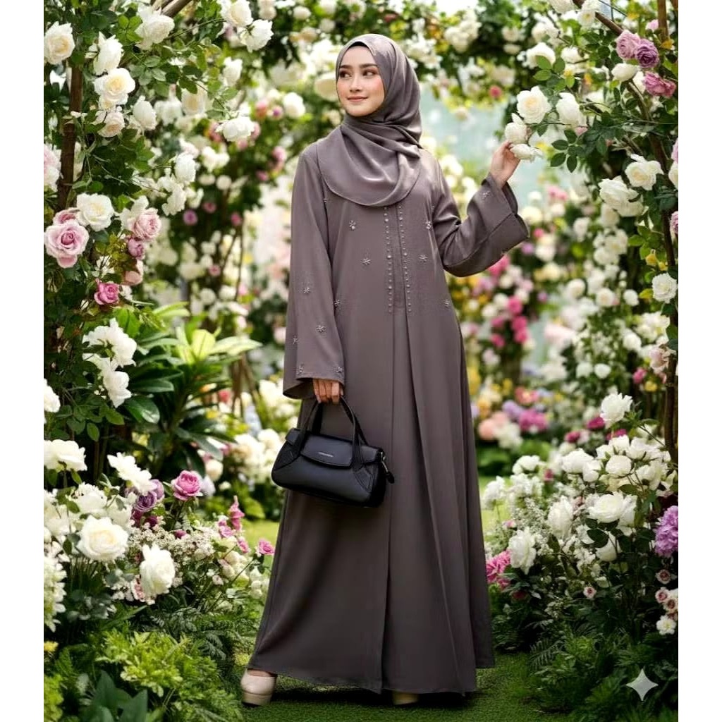 Gamis Abaya  Mecca Dress Busui  Abaya Dubay Arabic Dress Payet Mutiara
