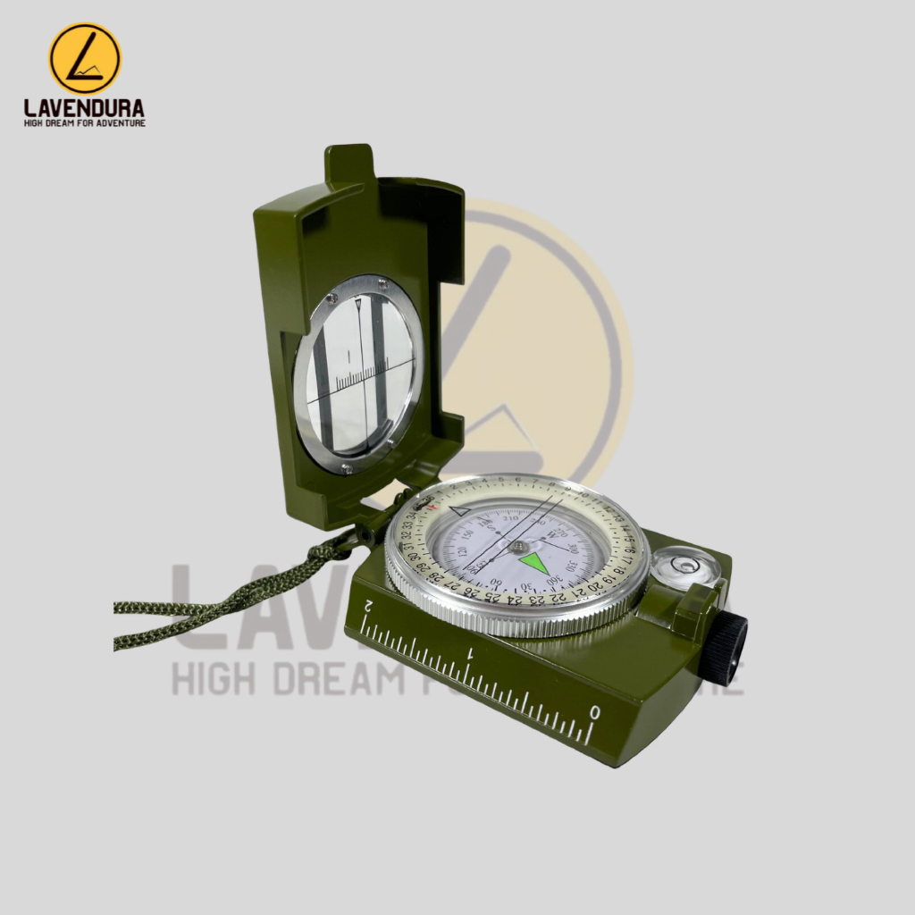 Kompas Militer Clinometer Camping Outdoor Tools Green Kompas TNI Kompas Jatah Pengganti hiking campi