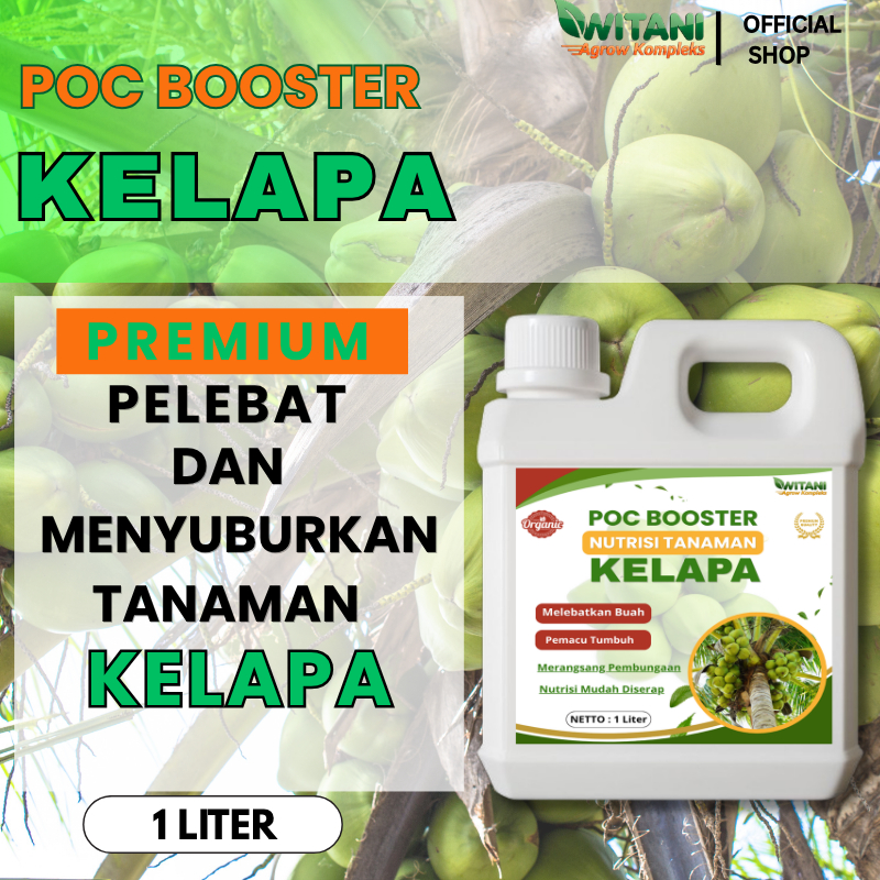 Pupuk Cair Kelapa Agar Cepat Besar Berbuah Lebat Anti rontok | Pupuk Booster Kelapa Hibriba Hijau Pe
